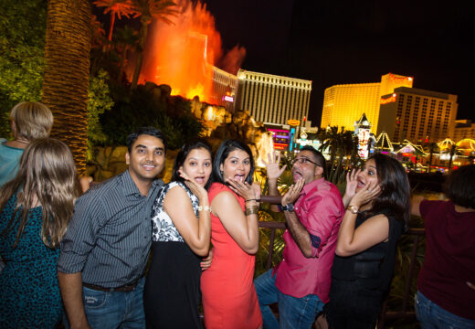 Mirage Hotel and the Volcano Show